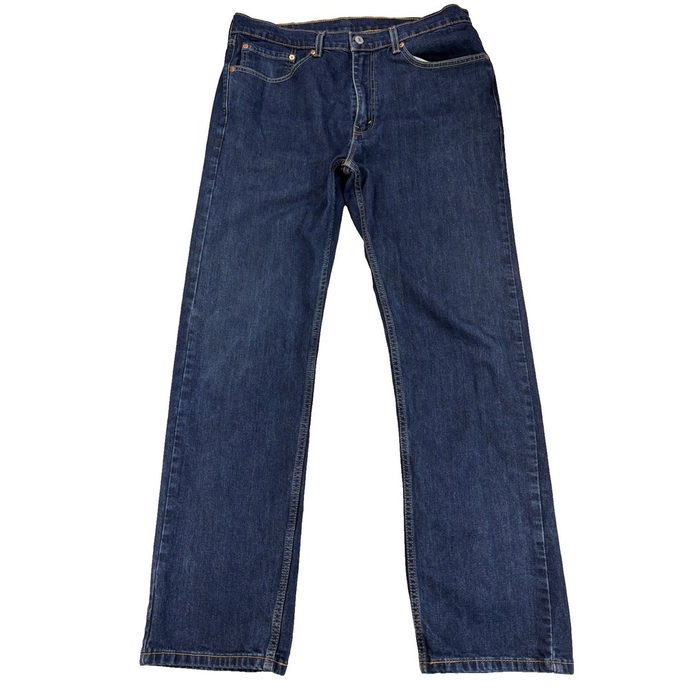 Levi's 505 Men's 36X32 Blue Jeans Classic Straight Leg Streetwear Everyday Basic